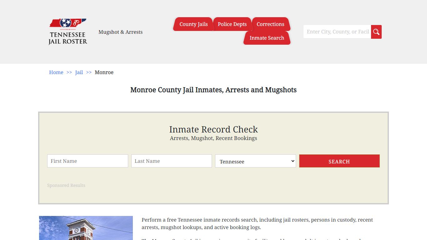 Monroe County Jail Inmates, Arrests and Mugshots